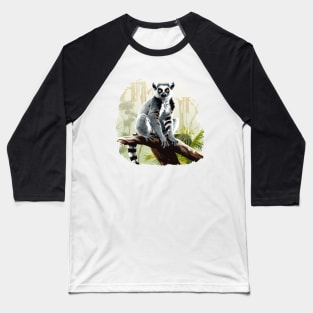 Adorable Lemur Baseball T-Shirt